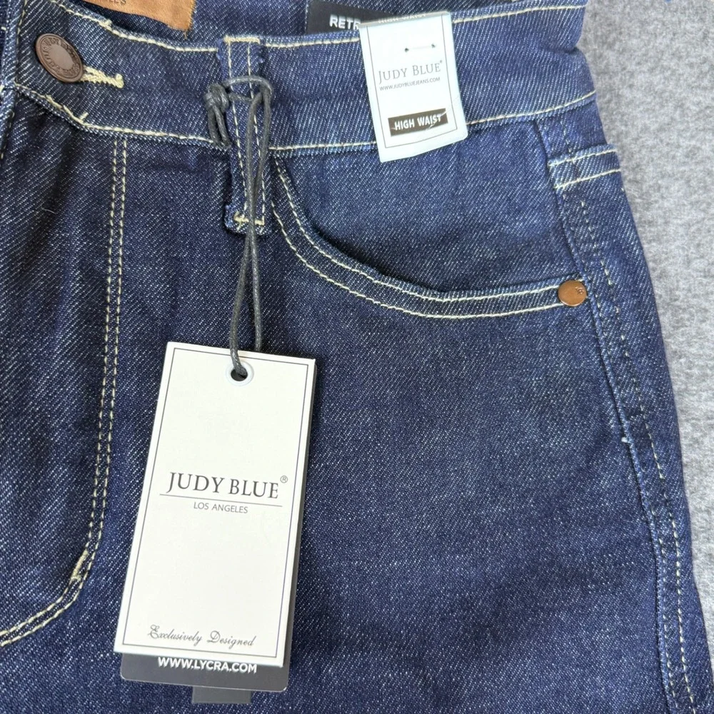 Judy Blue Retro Wide Leg Size 9/29 Jeans Dark Rinse Indigo JB88849 NEW - Picture 3 of 11